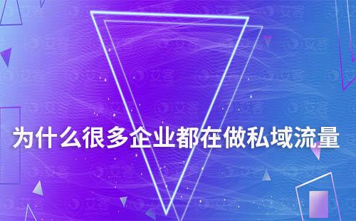 為什么很多企業都在做私域流量