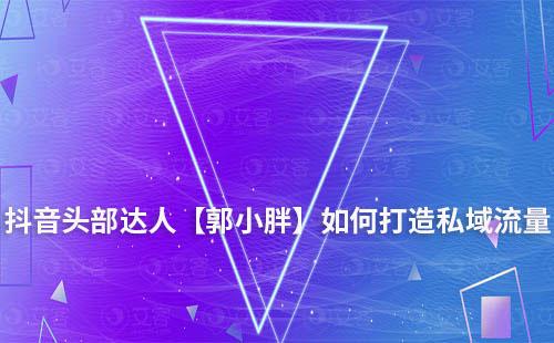 抖音頭部達(dá)人【郭小胖】如何通過(guò)私域?qū)崿F(xiàn)高效增長(zhǎng)