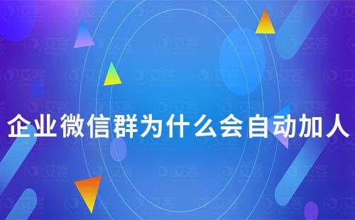 企業微信群為什么會自動加人